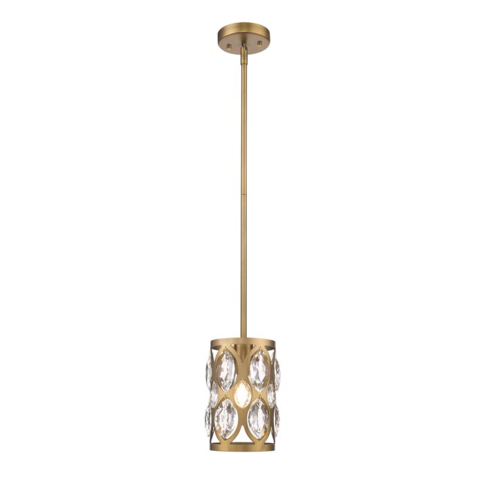 Z Lite Dealey 1 Light Mini Pendant Light In Heirloom Brass
