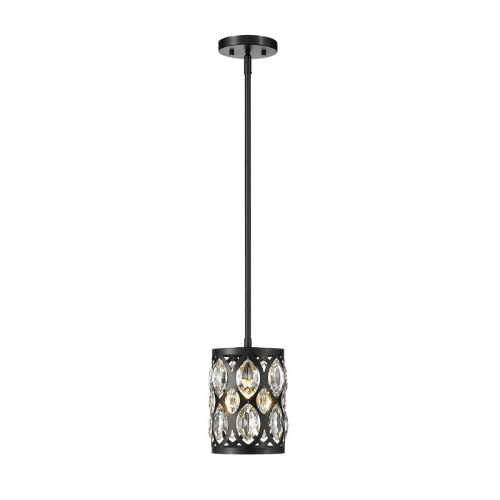 Z Lite Dealey 1 Light Mini Pendant Light In Matte Black