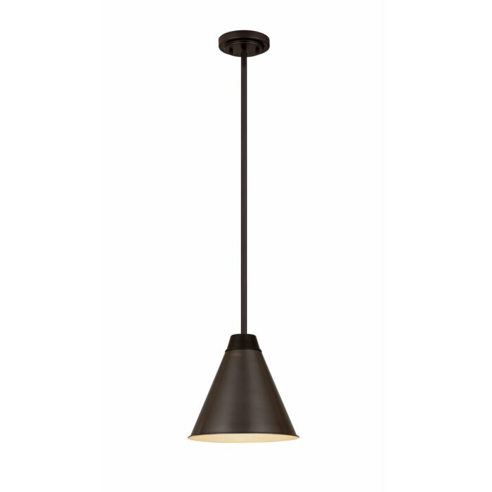 Z Lite Eaton 1 Light Pendant Light In Bronze Plate