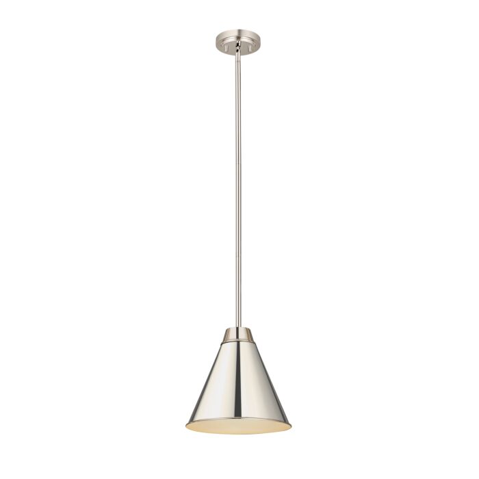Z Lite Eaton 1 Light Pendant Light In Polished Nickel