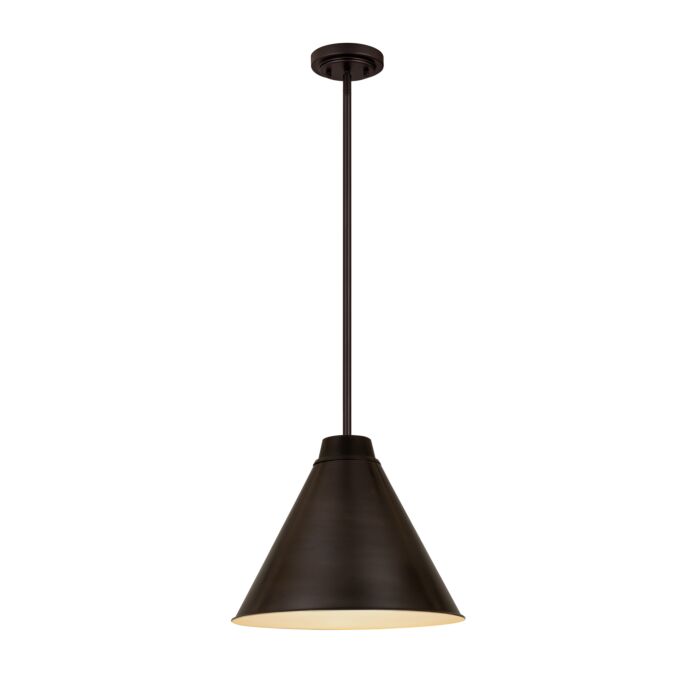 Z Lite Eaton 1 Light Pendant Light In Bronze Plate