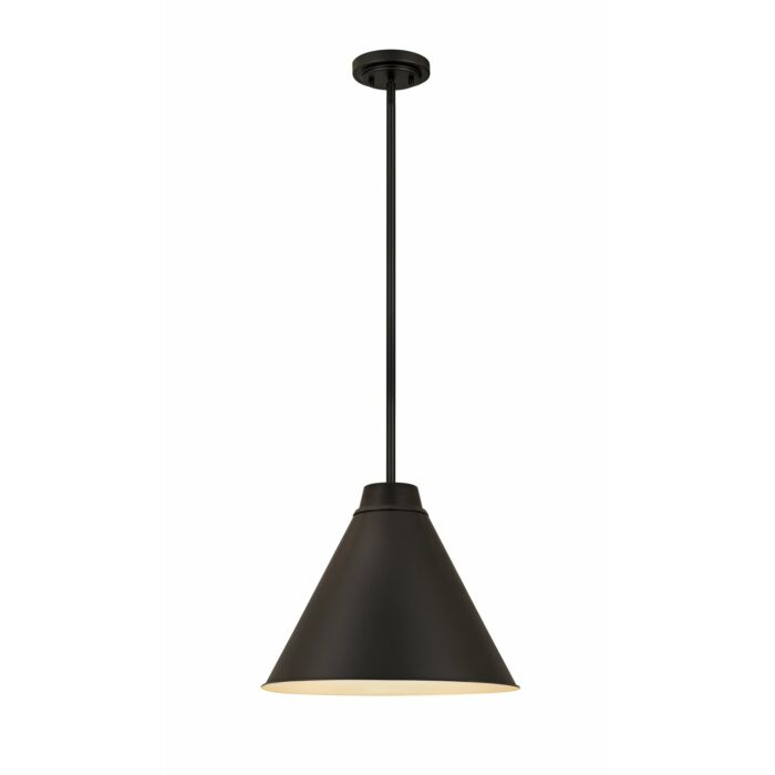 Z Lite Eaton 1 Light Pendant Light In Matte Black