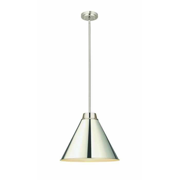 Z Lite Eaton 1 Light Pendant Light In Polished Nickel