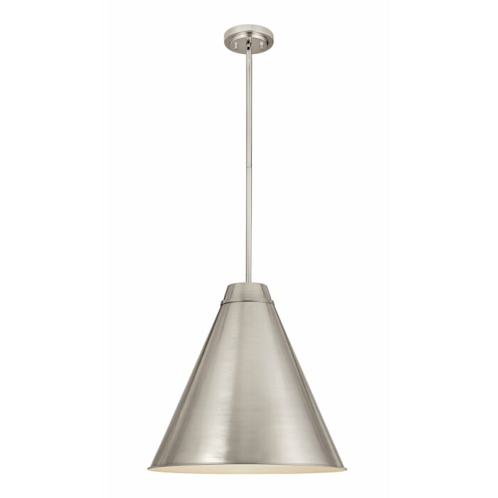 Z Lite Eaton 1 Light Pendant Light In Brushed Nickel