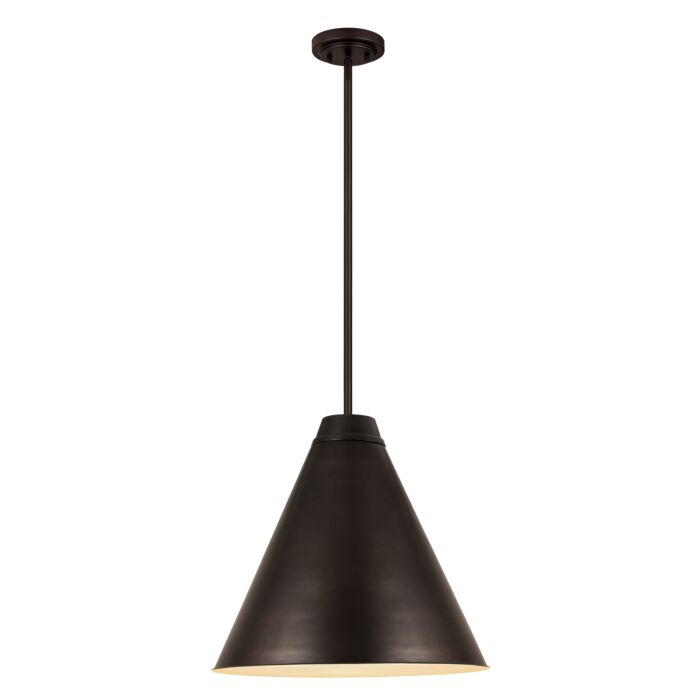 Z Lite Eaton 1 Light Pendant Light In Bronze Plate