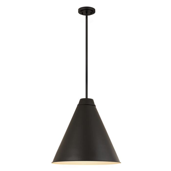Z Lite Eaton 1 Light Pendant Light In Matte Black