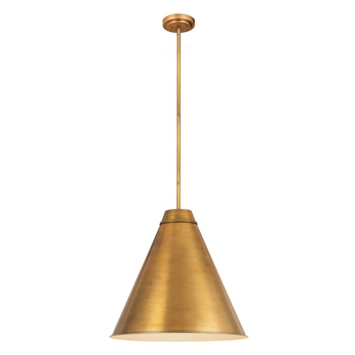 Z Lite Eaton 1 Light Pendant Light In Rubbed Brass