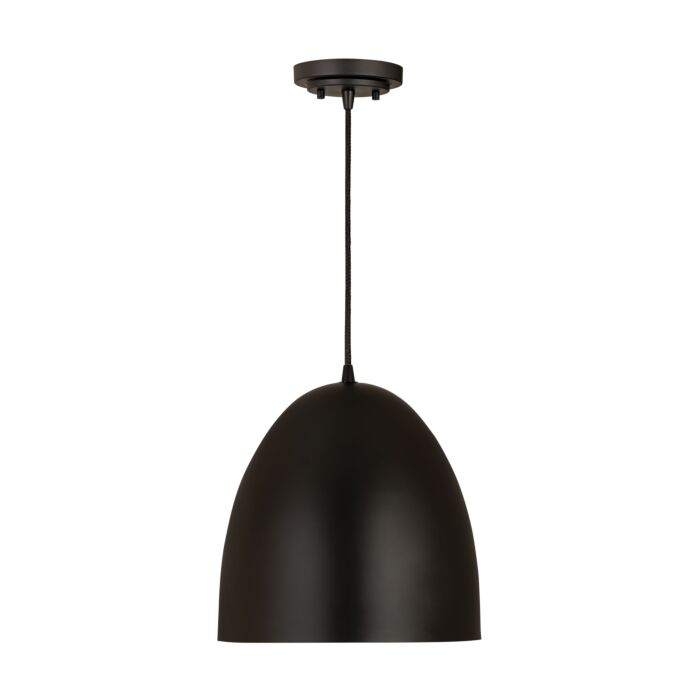 Z Lite Z Studio Dome Pendant 1 Light Pendant Light In Matte Black