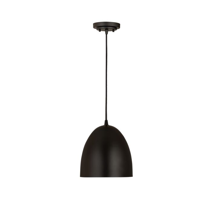 Z Lite Z Studio Dome Pendant 1 Light Pendant Light In Matte Black