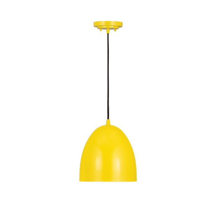 Z Lite Z Studio Dome Pendant 1 Light Pendant Light In Yellow