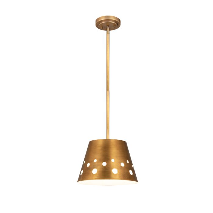 Z Lite Katie 1 Light Chandelier In Rubbed Brass