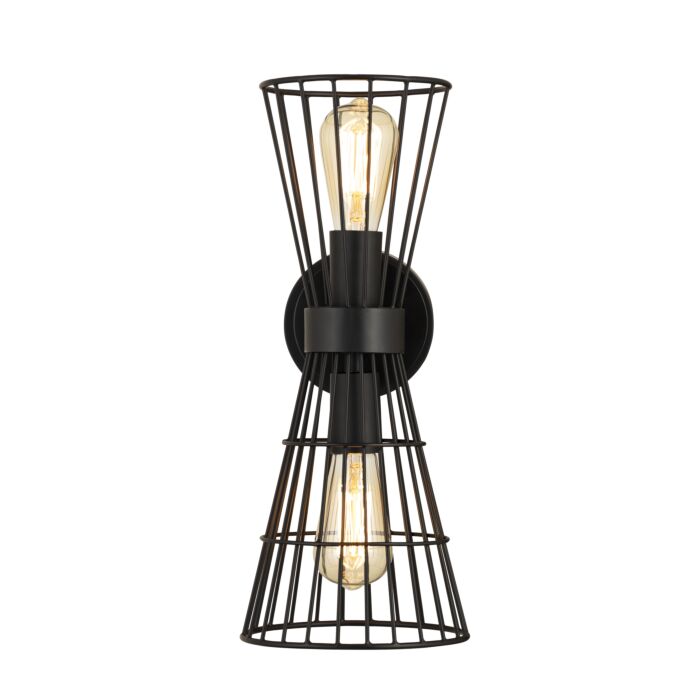 Z Lite Alito 2 Light Wall Sconce In Matte Black