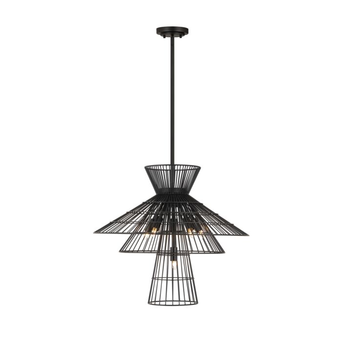 Z Lite Alito 6 Light Chandelier In Matte Black