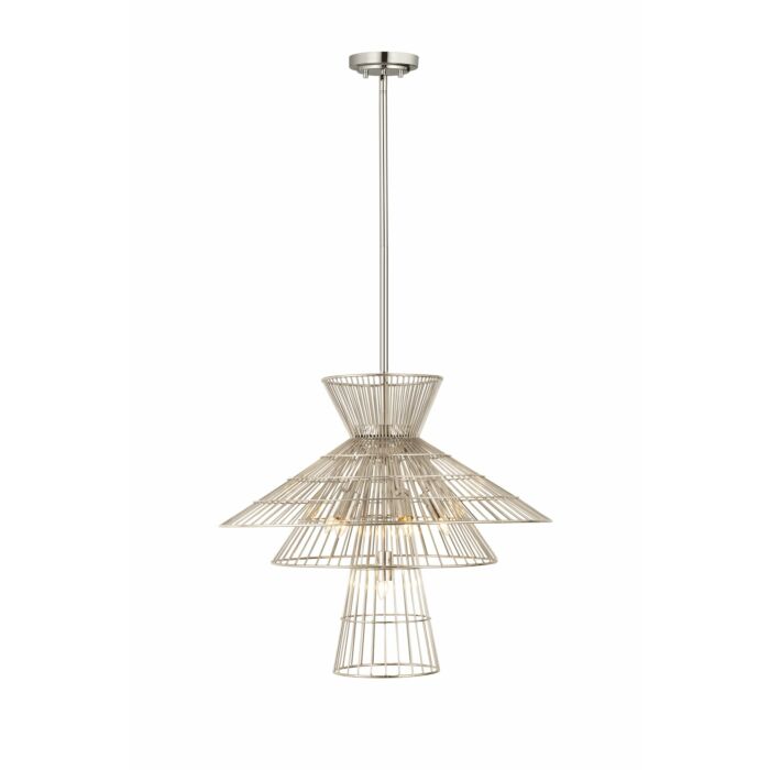 Z Lite Alito 6 Light Chandelier In Polished Nickel