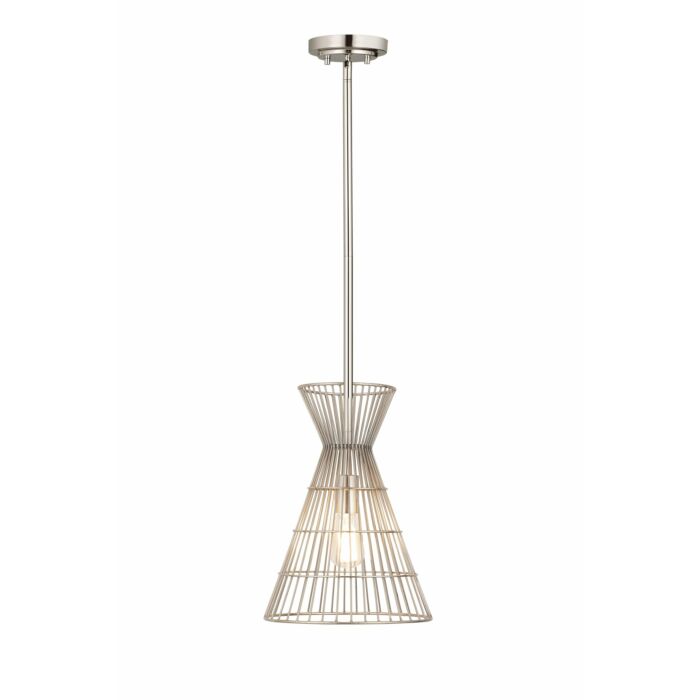 Z Lite Alito 1 Light Mini Pendant Light In Polished Nickel