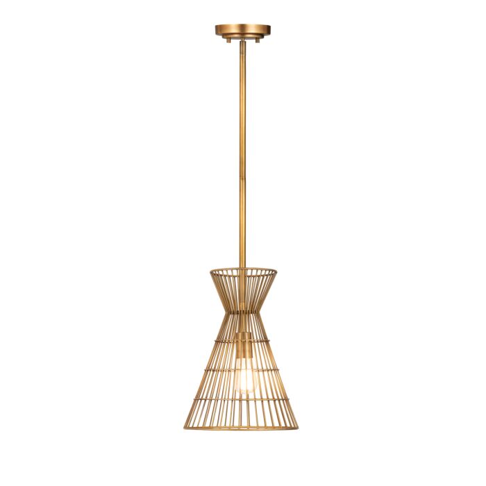 Z Lite Alito 1 Light Mini Pendant Light In Rubbed Brass