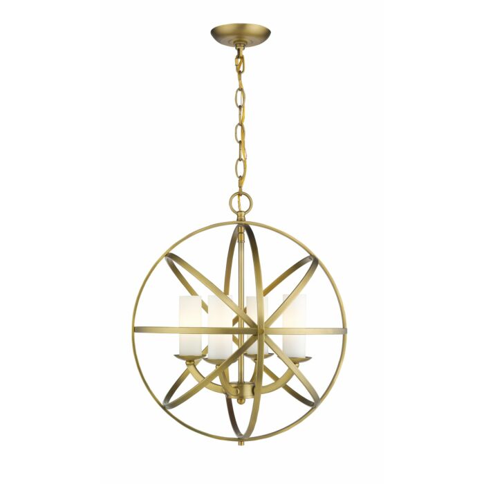 Z Lite Aranya 4 Light Pendant Light In Heirloom Brass