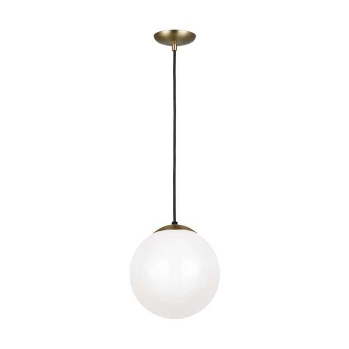 Sea Gull Leo   Hanging Globe Pendant Light in Satin Brass