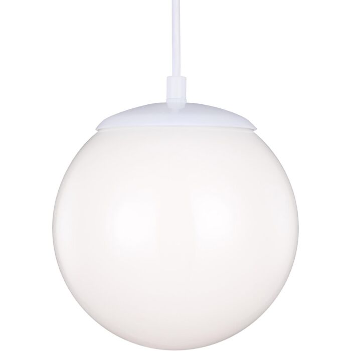 Sea Gull Leo Hanging Globe Medium Pendant Light in White