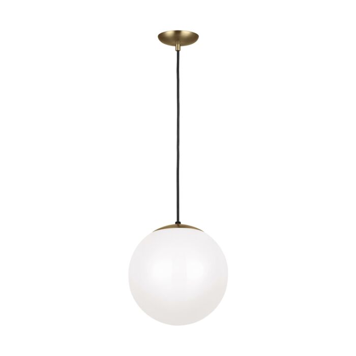 Sea Gull Leo   Hanging Globe Pendant Light in Satin Brass