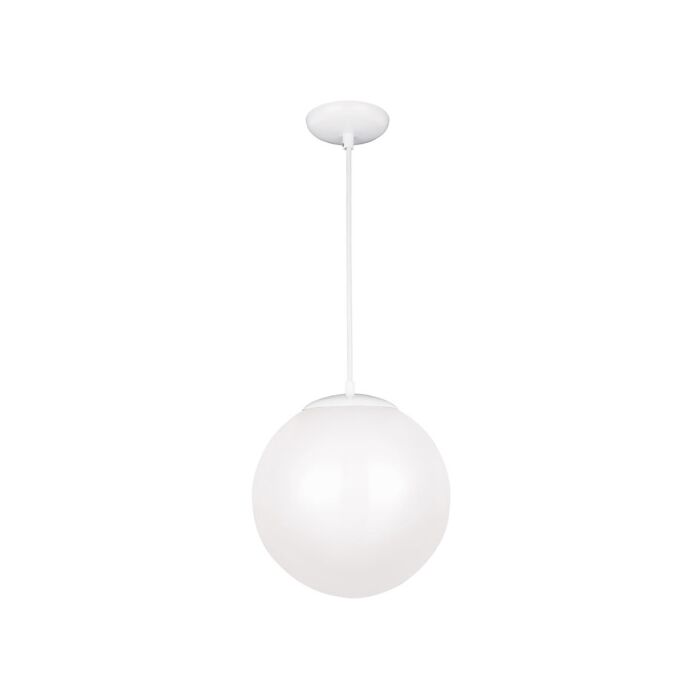 Sea Gull Leo Hanging Globe Large Pendant Light in White
