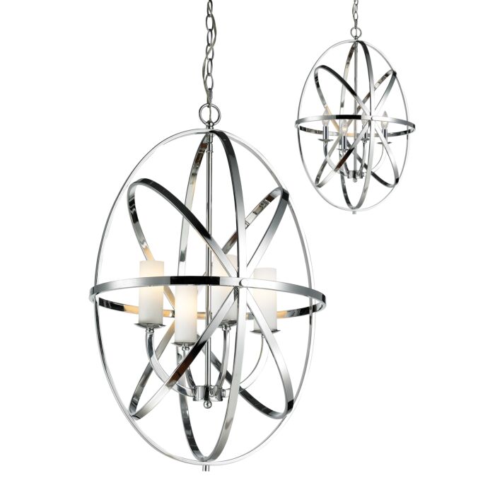 Z Lite Aranya 4 Light Pendant Light In Chrome