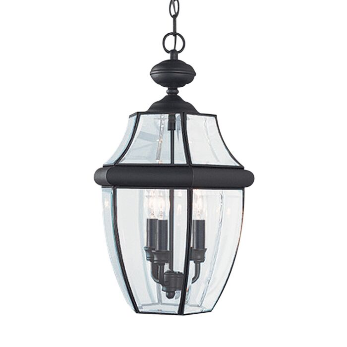 Sea Gull Lancaster 3 Light Outdoor Hanging Light in Black