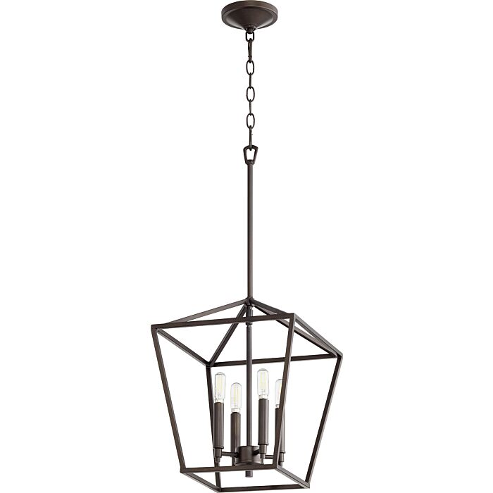 Quorum Gabriel 4 Light 13 Inch Foyer Light in Oiled Bronze