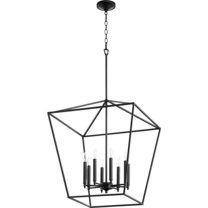 Quorum Gabriel 8 Light 22 Inch Foyer Light in Noir
