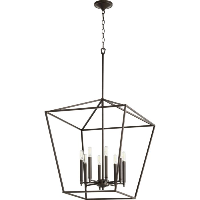 Quorum Gabriel 8 Light 22 Inch Foyer Light in Oiled Bronze