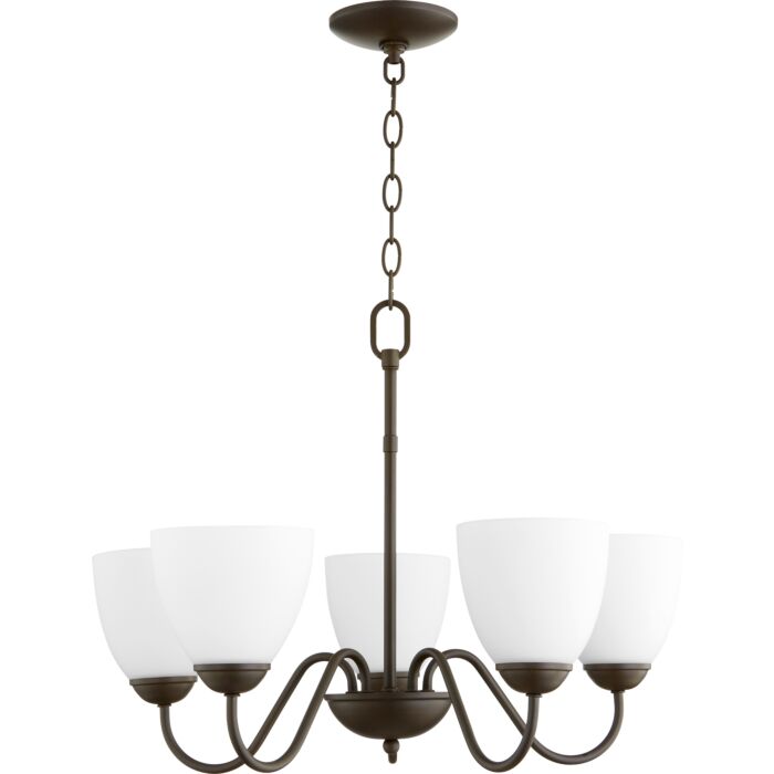 Quorum Quorum Home 5 Light 18 Inch Transitional Chandelier in Oiled Bronze