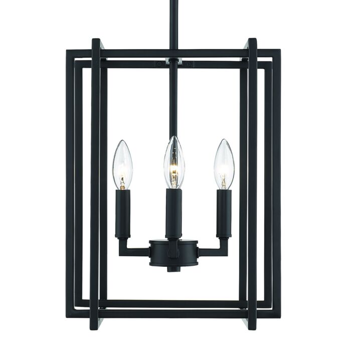 Golden Tribeca 4 Light Mini Chandelier in Black
