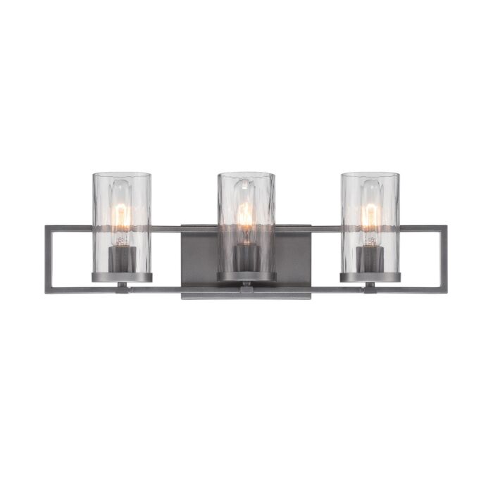 Elements 3-Light Bathroom Vanity Light Bar in Charcoal