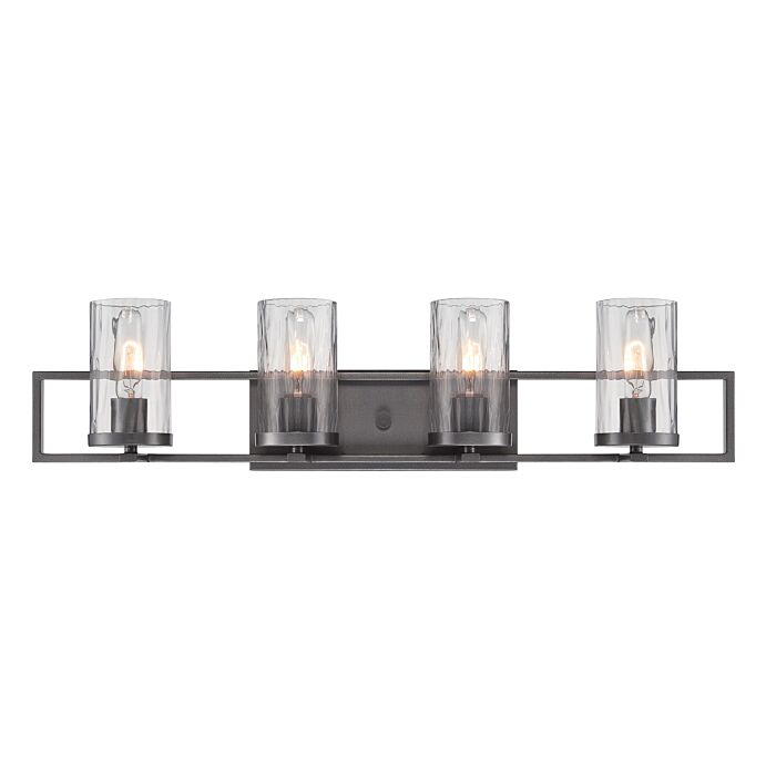 Elements 4-Light Bathroom Vanity Light Bar in Charcoal