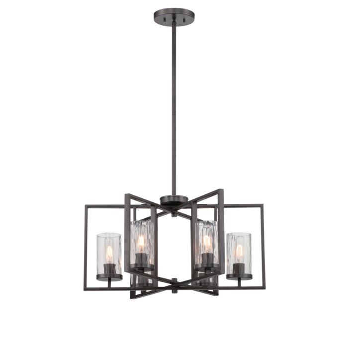 Elements 6-Light Chandelier in Charcoal