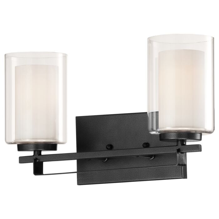 Minka Lavery Parsons Studio 2 Light Bathroom Vanity Light in Sand Coal