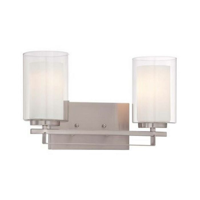 Minka Lavery Parsons Studio 2 Light Bathroom Vanity Light in Brushed Nickel