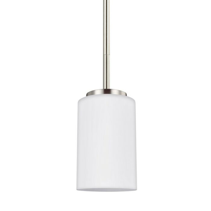 Sea Gull Oslo 6 Inch Mini Pendant in Brushed Nickel
