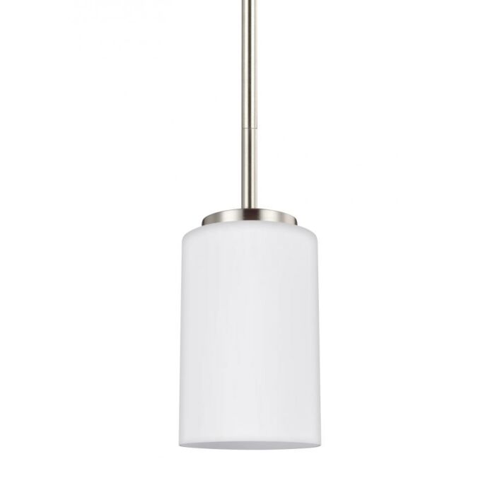 Sea Gull Oslo 6 Inch Mini Pendant in Brushed Nickel