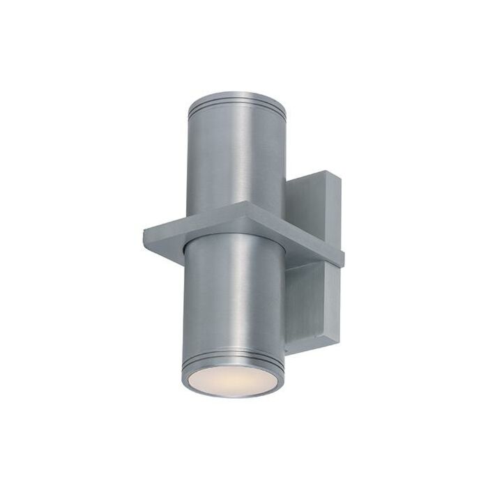 Maxim Lighting Lightray 2 Light 2 Light Outdoor Wall Mount in Brushed Aluminum