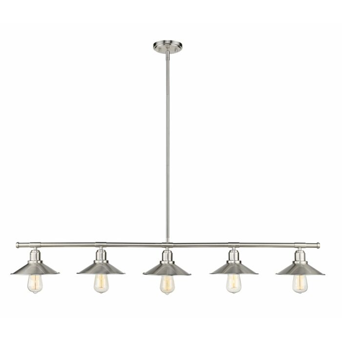 Z Lite Casa 5 Light Linear Pendant Light In Brushed Nickel