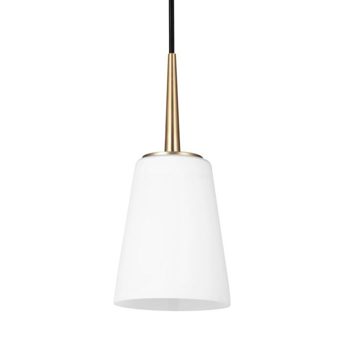 Sea Gull Driscoll 12 Inch Mini Pendant in Satin Brass