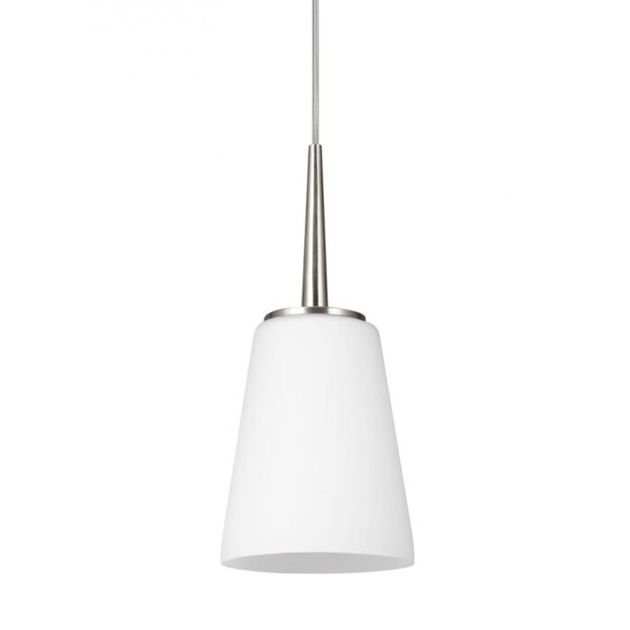 Sea Gull Driscoll 12 Inch Mini Pendant in Brushed Nickel