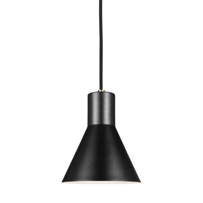 Sea Gull Towner 9 Inch Mini Pendant in Satin Brass