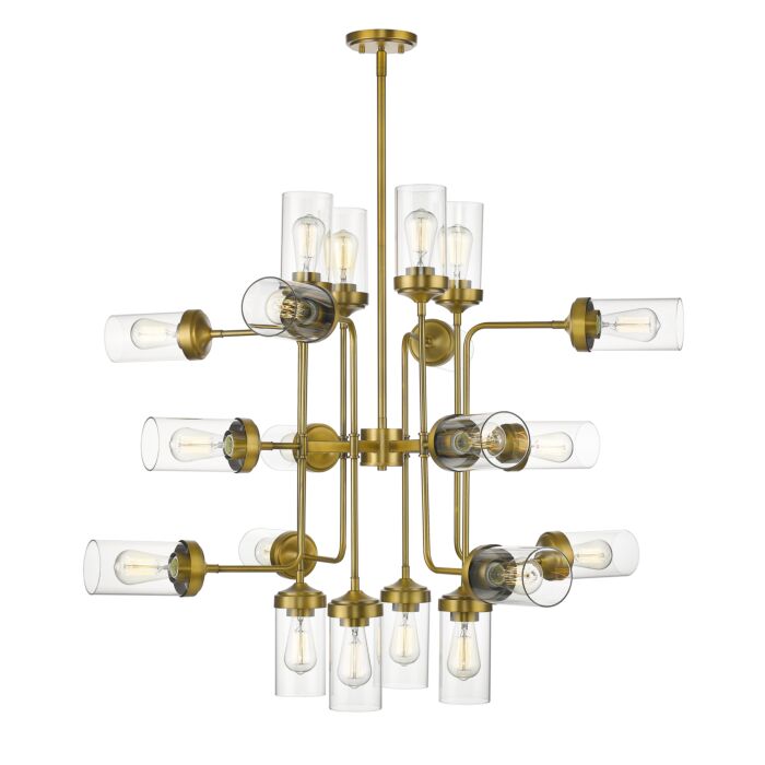 Z Lite Calliope 20 Light Pendant Light In Foundry Brass