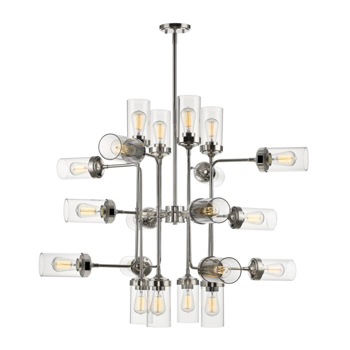 Z Lite Calliope 20 Light Pendant Light In Polished Nickel