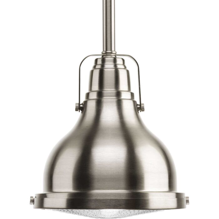 Fresnel Pendant LED 1-Light LED Pendant in Brushed Nickel