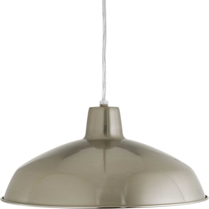 Metal Shade Pendant LED 1-Light LED Pendant in Brushed Nickel