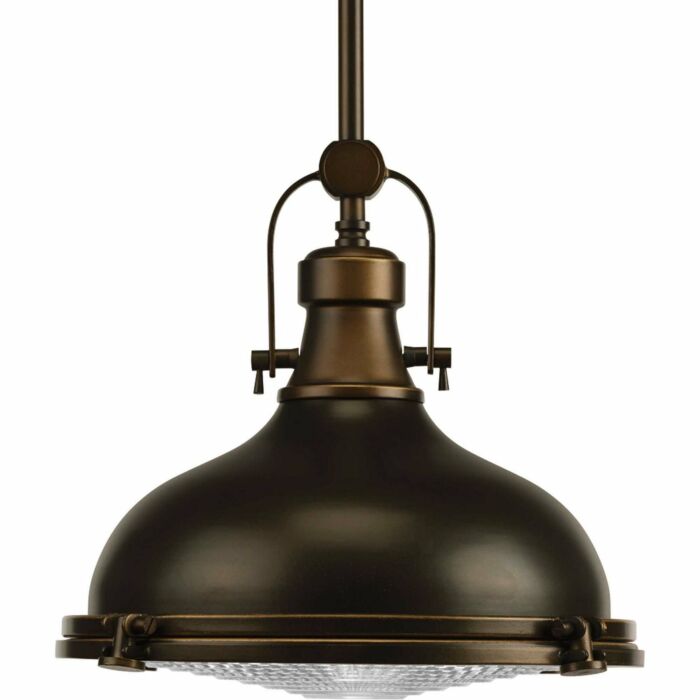 Fresnel Pendant LED 1-Light LED Pendant in Oil Rubbed Bronze