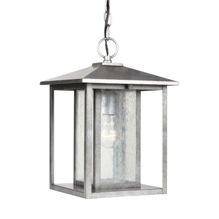 Sea Gull Hunnington Outdoor Hanging Light in Weathered Pewter